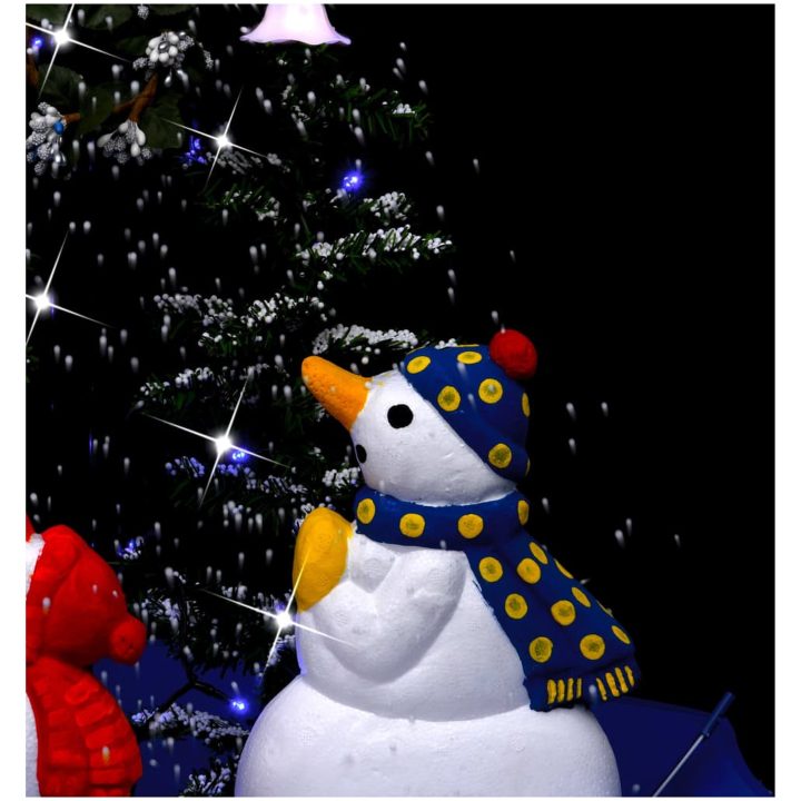 Julgran med snö och paraplybas blå 75 cm PVC vidaXL 75 x 60 cm – bild 7
