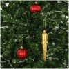 Julgran med snö och paraplybas grön 170 cm vidaXL 170 x 105 cm – miniatyr 6