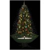 Julgran med snö och paraplybas grön 190 cm vidaXL 190 x 115 cm – miniatyr 3