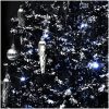 Julgran med snö och paraplybas svart 140 cm PVC vidaXL 140 x 95 cm – miniatyr 7