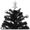 Julgran med snö och paraplybas svart 75 cm PVC vidaXL 75 x 60 cm – miniatyr 4