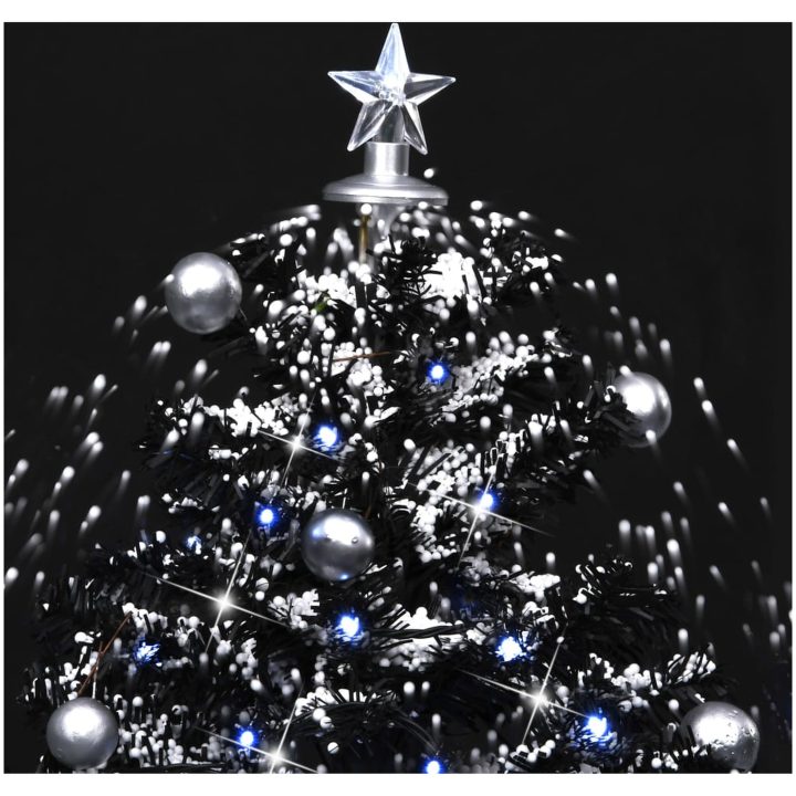Julgran med snö och paraplybas svart 75 cm PVC vidaXL 75 x 60 cm – bild 6