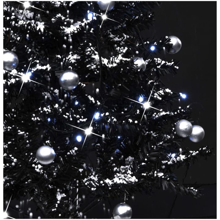 Julgran med snö och paraplybas svart 75 cm PVC vidaXL 75 x 60 cm – bild 7