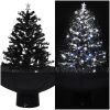 Julgran med snö och paraplybas svart 75 cm PVC vidaXL 75 x 60 cm – miniatyr 1