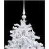 Julgran med snö och paraplybas vit 140 cm vidaXL 140 x 95 cm – miniatyr 5