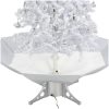 Julgran med snö och paraplybas vit 140 cm vidaXL 140 x 95 cm – miniatyr 8