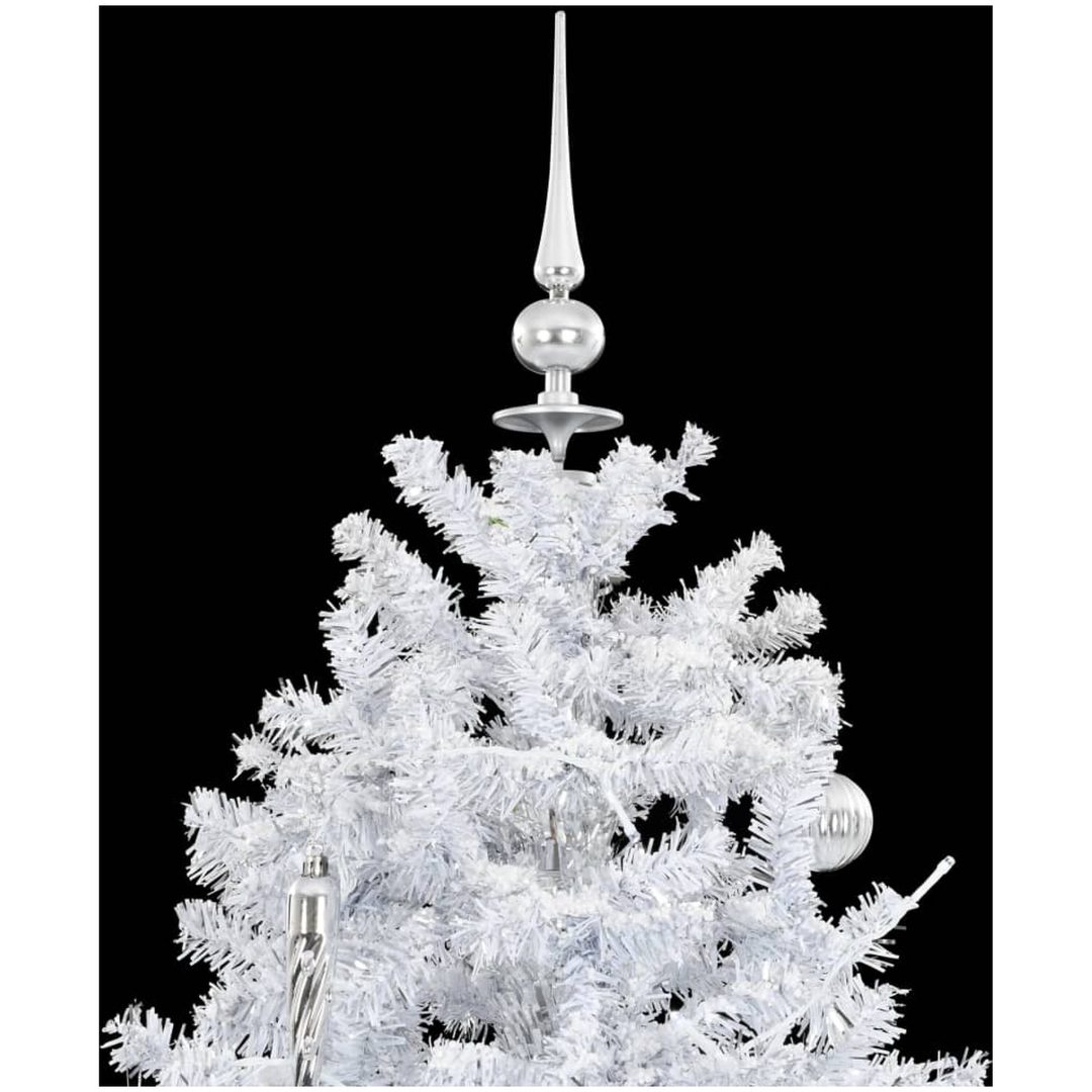 Julgran med snö och paraplybas vit 170 cm vidaXL 170 x 105 cm – bild 4