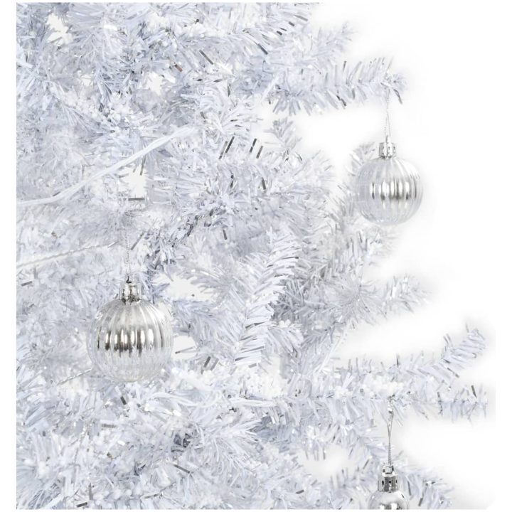 Julgran med snö och paraplybas vit 190 cm vidaXL 190 x 115 cm – bild 6