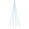 Julgran på flaggstång blå 108 LEDs 180 cm vidaXL 180 x 70 cm – miniatyr 2