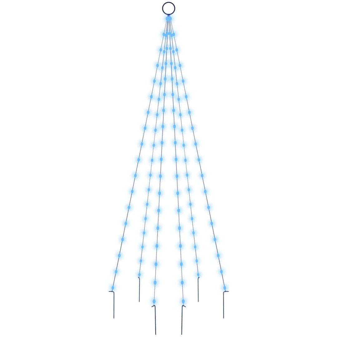 Julgran på flaggstång blå 108 LEDs 180 cm vidaXL 180 x 70 cm – bild 2