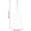 Julgran på flaggstång blå 108 LEDs 180 cm vidaXL 180 x 70 cm – miniatyr 11