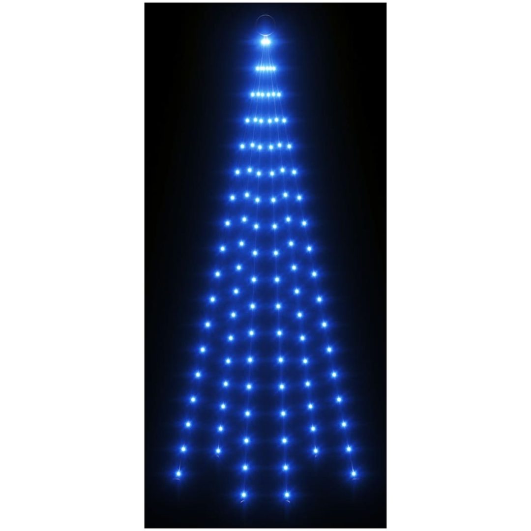 Julgran på flaggstång blå 108 LEDs 180 cm vidaXL 180 x 70 cm – bild 4