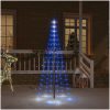 Julgran på flaggstång blå 108 LEDs 180 cm vidaXL 180 x 70 cm – miniatyr 1