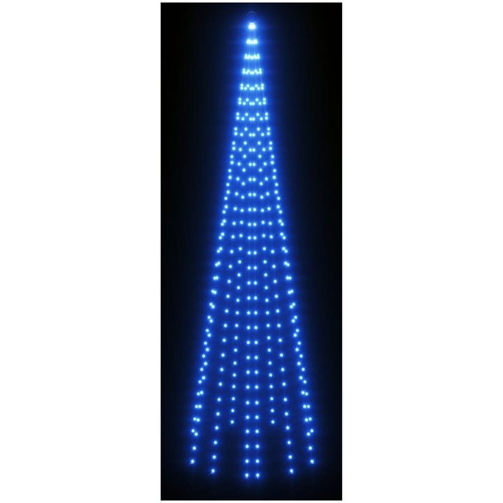 Julgran på flaggstång blå 310 LEDs 300 cm vidaXL 300 x 100 cm – bild 4