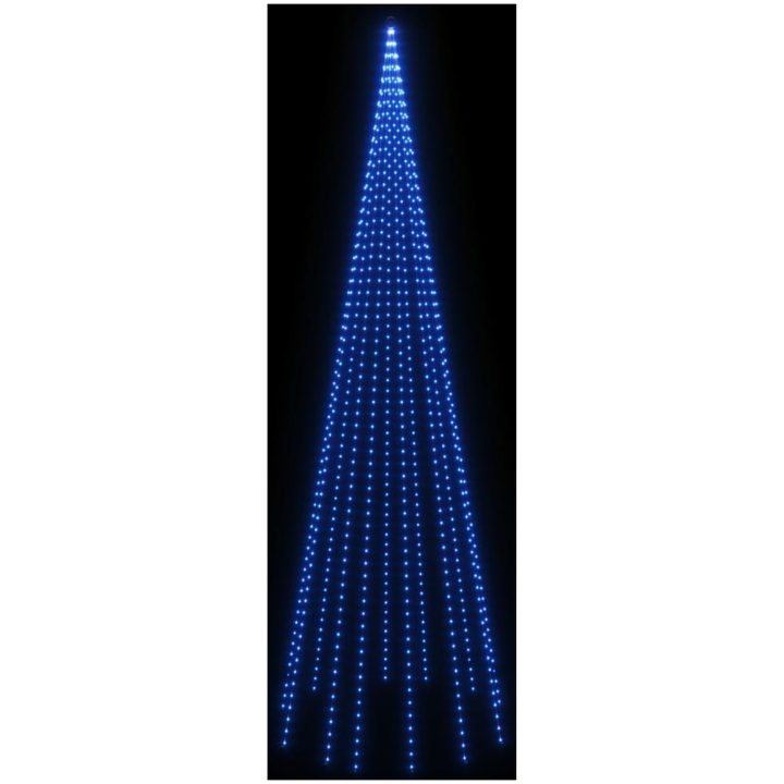 Julgran på flaggstång blå 732 LEDs 500 cm vidaXL 500 x 160 cm – bild 4