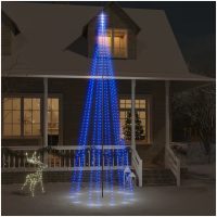 Julgran på flaggstång blå 732 LEDs 500 cm vidaXL