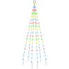 Julgran på flaggstång färgglad 108 LEDs 180 cm vidaXL 180 x 70 cm – miniatyr 2