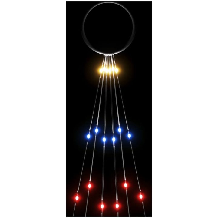 Julgran på flaggstång färgglad 108 LEDs 180 cm vidaXL 180 x 70 cm – bild 5