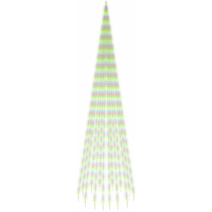 Julgran på flaggstång färgglad 1134 LEDs 800 cm vidaXL 800 x 230 cm – bild 2
