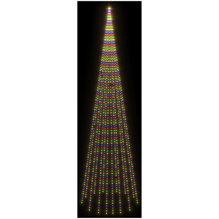 Julgran på flaggstång färgglad 1134 LEDs 800 cm vidaXL 800 x 230 cm – bild 4