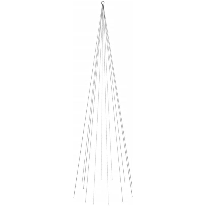Julgran på flaggstång färgglada 732 LEDs 500 cm vidaXL 500 x 160 cm – bild 3