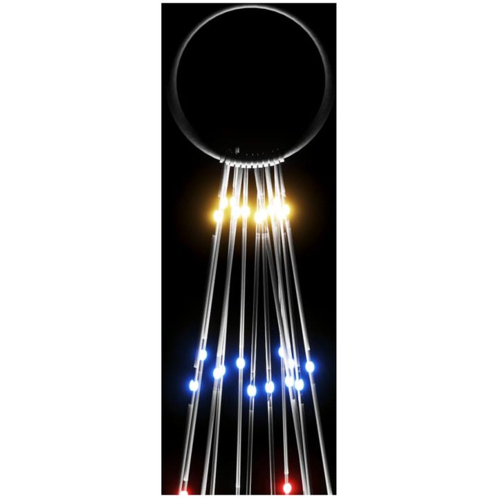 Julgran på flaggstång färgglada 732 LEDs 500 cm vidaXL 500 x 160 cm – bild 5