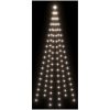 Julgran på flaggstång kallvit 108 LEDs 180 cm vidaXL 180 x 70 cm – miniatyr 4