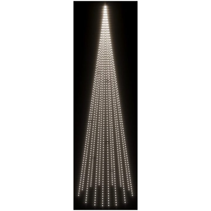 Julgran på flaggstång kallvit 1134 LEDs 800 cm vidaXL 800 x 230 cm – bild 4