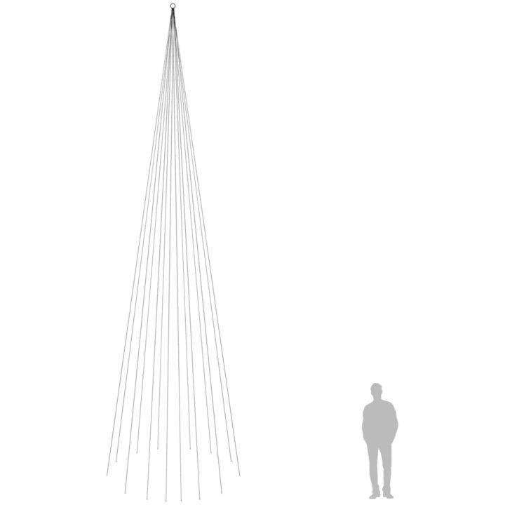 Julgran på flaggstång kallvit 1134 LEDs 800 cm vidaXL 800 x 230 cm – bild 10