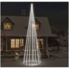 Julgran på flaggstång kallvit 1134 LEDs 800 cm vidaXL 800 x 230 cm – miniatyr 1