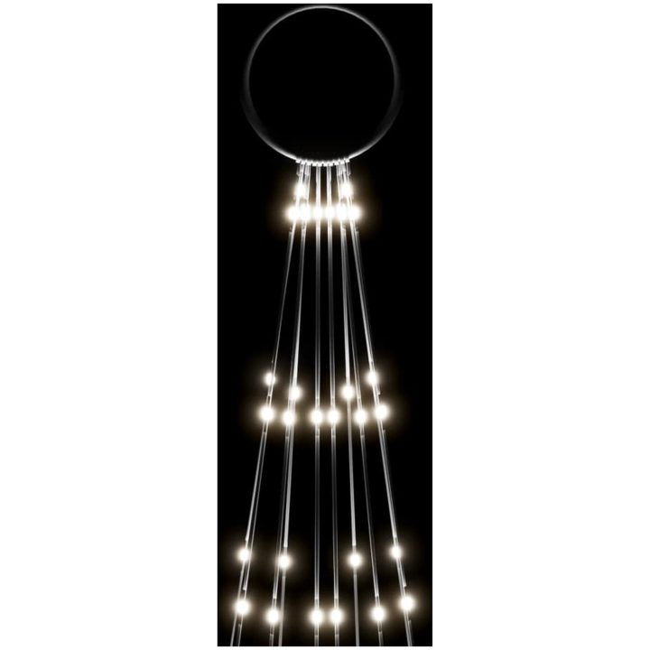 Julgran på flaggstång kallvit 310 LEDs 300 cm vidaXL 300 x 100 cm – bild 5