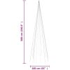 Julgran på flaggstång kallvit 732 LEDs 500 cm vidaXL 500 x 160 cm – miniatyr 11