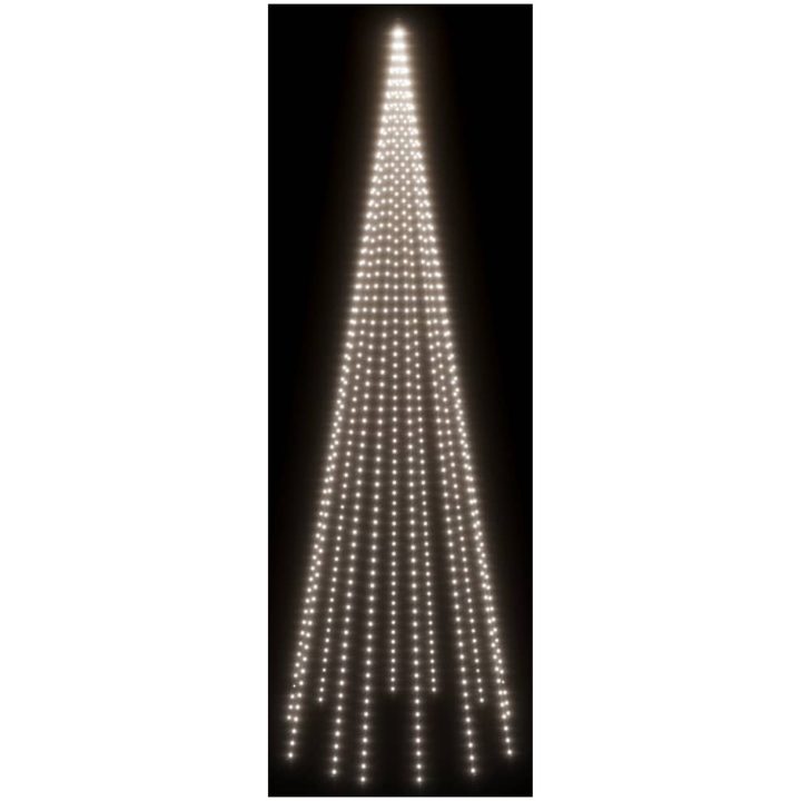 Julgran på flaggstång kallvit 732 LEDs 500 cm vidaXL 500 x 160 cm – bild 4