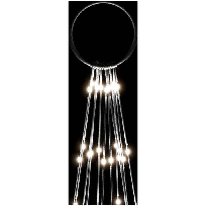 Julgran på flaggstång kallvit 732 LEDs 500 cm vidaXL 500 x 160 cm – bild 5