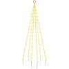 Julgran på flaggstång varmvit 108 LEDs 180 cm vidaXL 180 x 70 cm – miniatyr 2