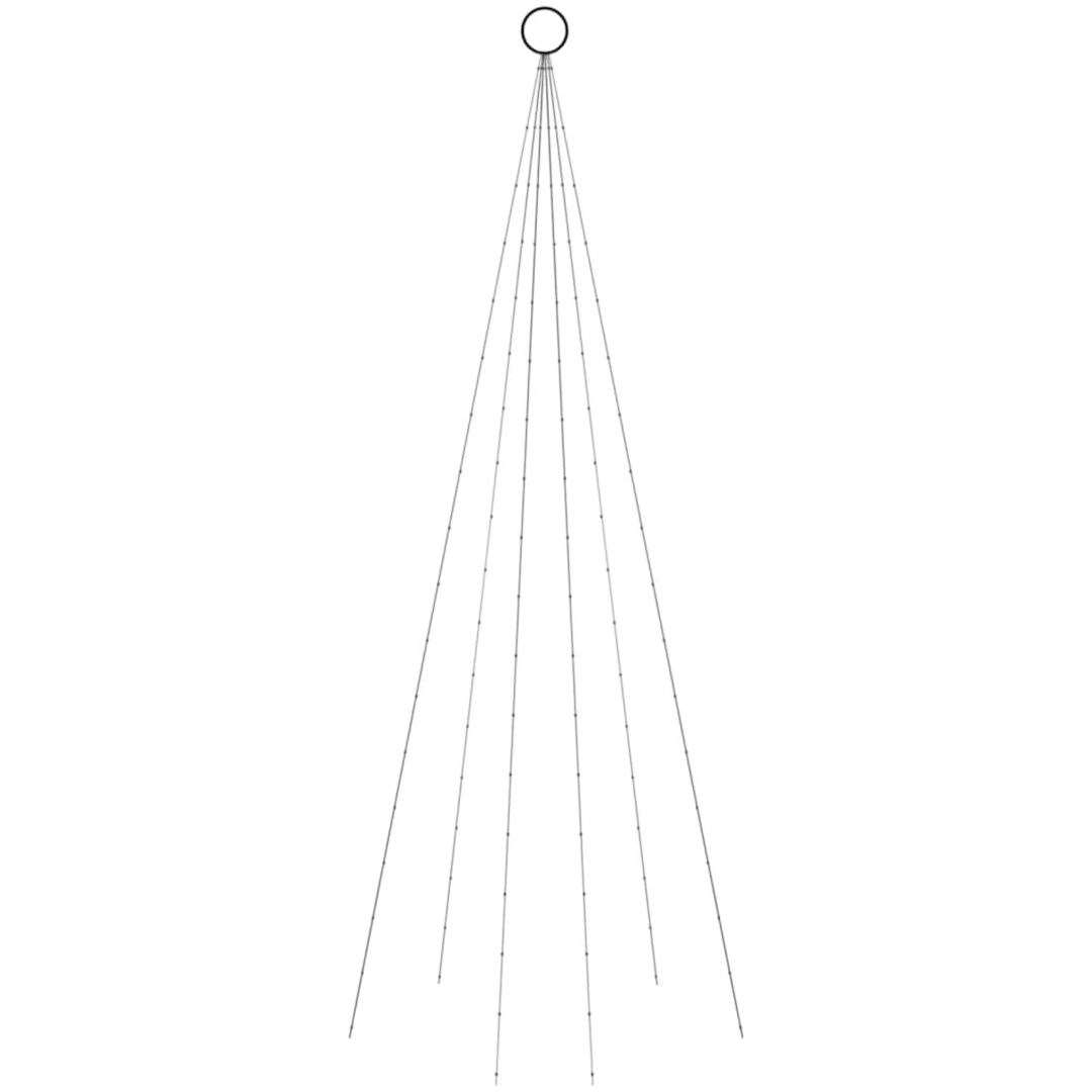 Julgran på flaggstång varmvit 108 LEDs 180 cm vidaXL 180 x 70 cm – bild 3