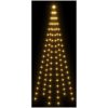 Julgran på flaggstång varmvit 108 LEDs 180 cm vidaXL 180 x 70 cm – miniatyr 4