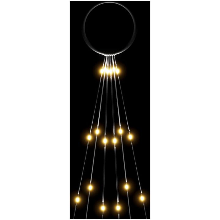 Julgran på flaggstång varmvit 108 LEDs 180 cm vidaXL 180 x 70 cm – bild 5