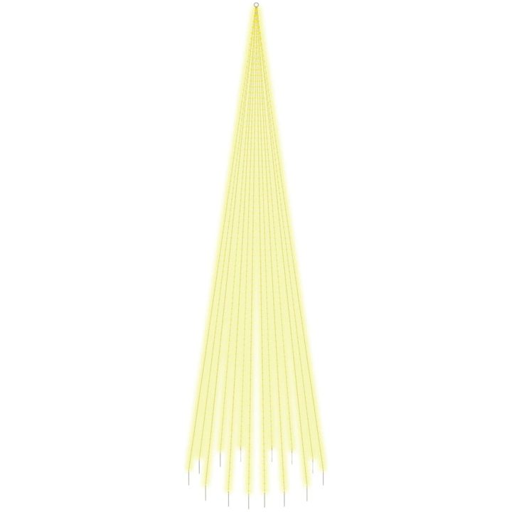Julgran på flaggstång varmvit 1134 LEDs 800 cm vidaXL 800 x 230 cm – bild 2