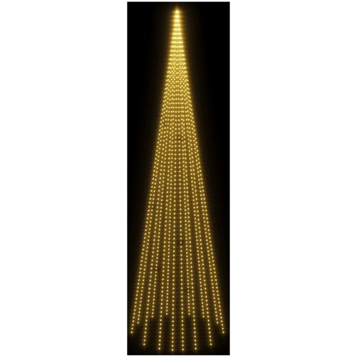 Julgran på flaggstång varmvit 1134 LEDs 800 cm vidaXL 800 x 230 cm – bild 4