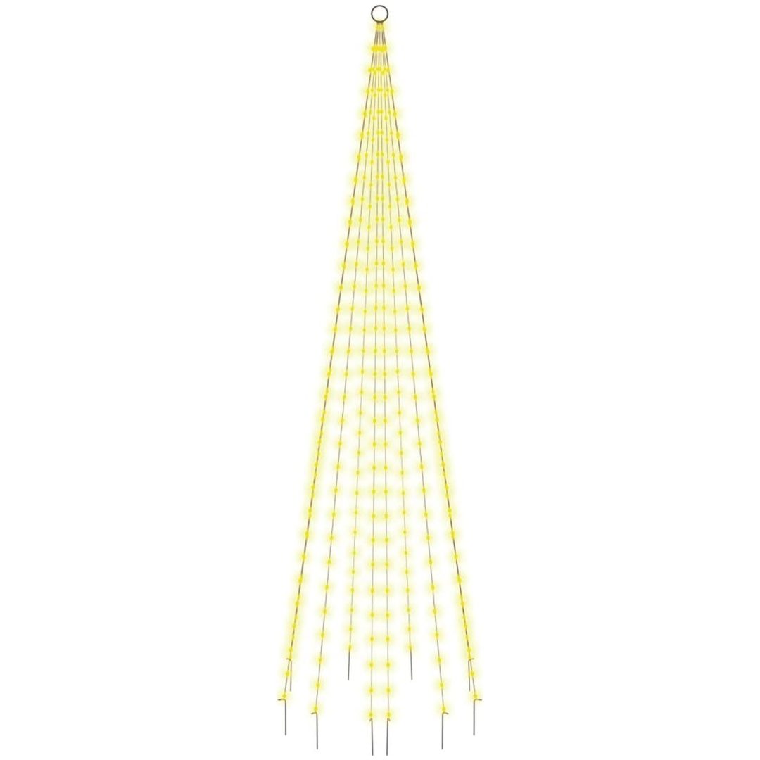 Julgran på flaggstång varmvit 310 LEDs 300 cm vidaXL 300 x 100 cm – bild 2