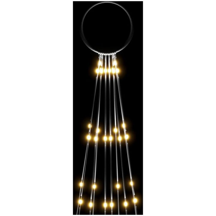 Julgran på flaggstång varmvit 310 LEDs 300 cm vidaXL 300 x 100 cm – bild 5