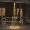 Julgran på flaggstång varmvit 310 LEDs 300 cm vidaXL 300 x 100 cm – miniatyr 1