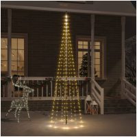 Julgran på flaggstång varmvit 310 LEDs 300 cm vidaXL