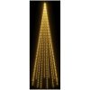 Julgran på flaggstång varmvit 732 LEDs 500 cm vidaXL 500 x 160 cm – miniatyr 4