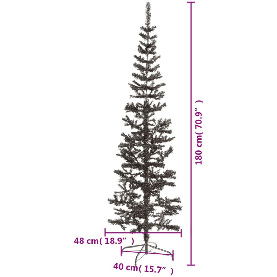 Julgran smal svart 180 cm vidaXL 180 x 48 cm – bild 7