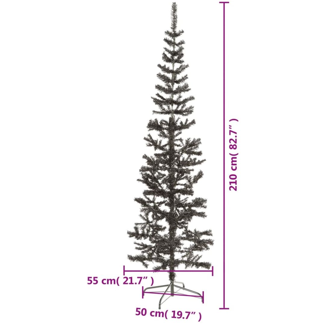 Julgran smal svart 210 cm vidaXL 210 x 55 cm – bild 7