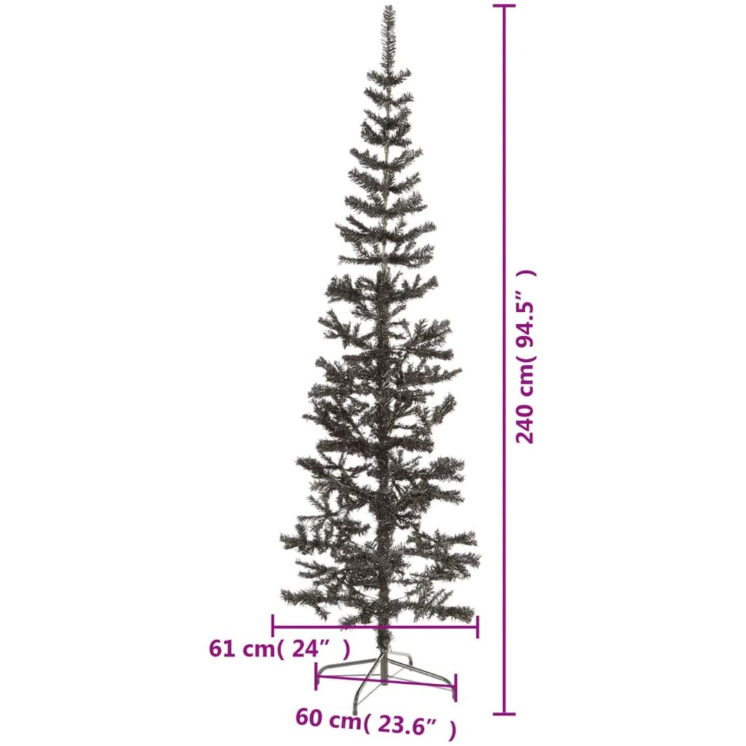 Julgran smal svart 240 cm vidaXL 240 x 61 cm – bild 7