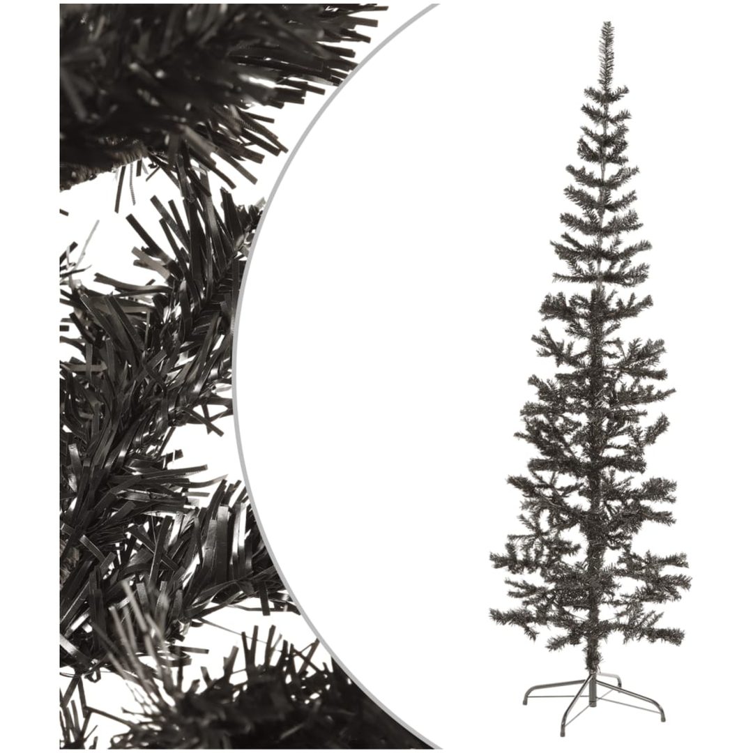 Julgran smal svart 240 cm vidaXL 240 x 61 cm