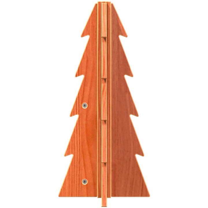 Julgran trä vaxbrun massiv furu vidaXL 49 cm – bild 3